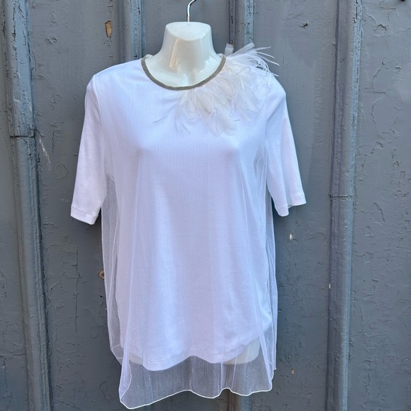 Fabiana Filippi Knit T Shirt Blouse, size 10 (fits small) - Picture 3 of 14